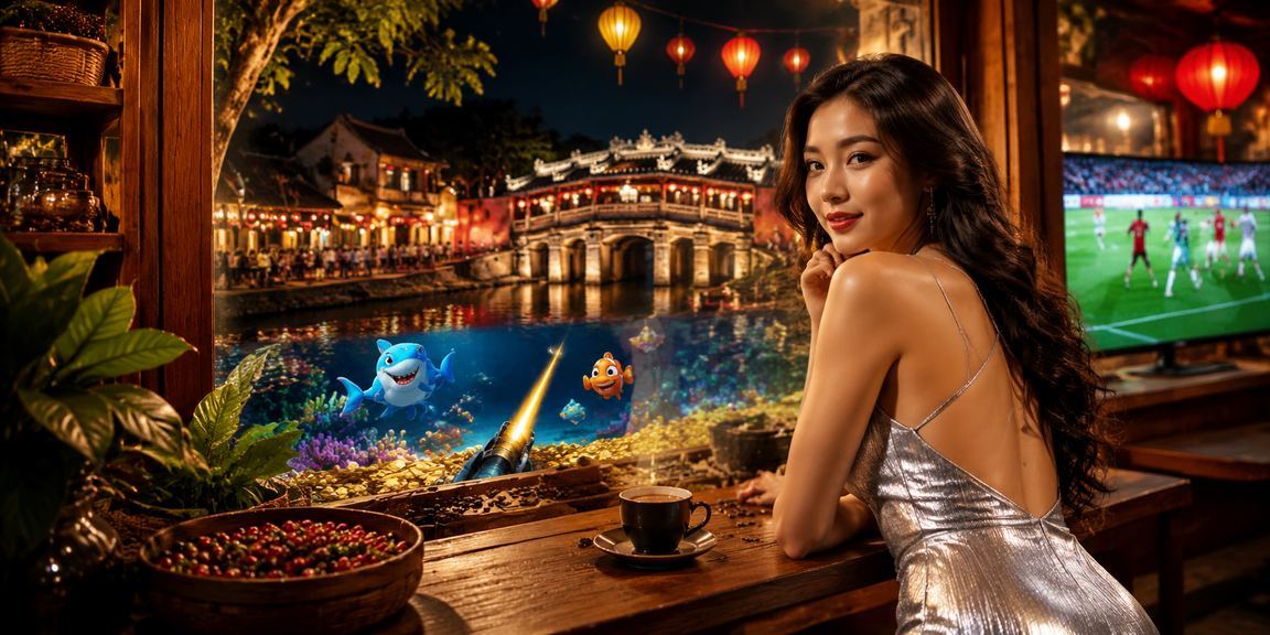 Người dùng Việt Nam trải nghiệm dịch vụ giải trí trực tuyến tại quán cà phê Hội An