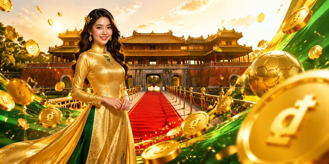 Người dùng tại Huế mặc áo dài đăng ký tài khoản game và nhận bonus chào mừng trên điện thoại